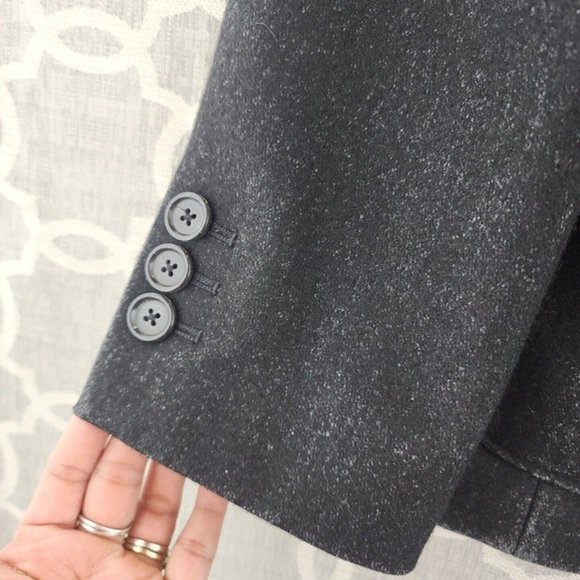 Vince. Wool Blend Black Distressed Men's Blazer 42 - Picture 9 of 12